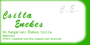 csilla enekes business card